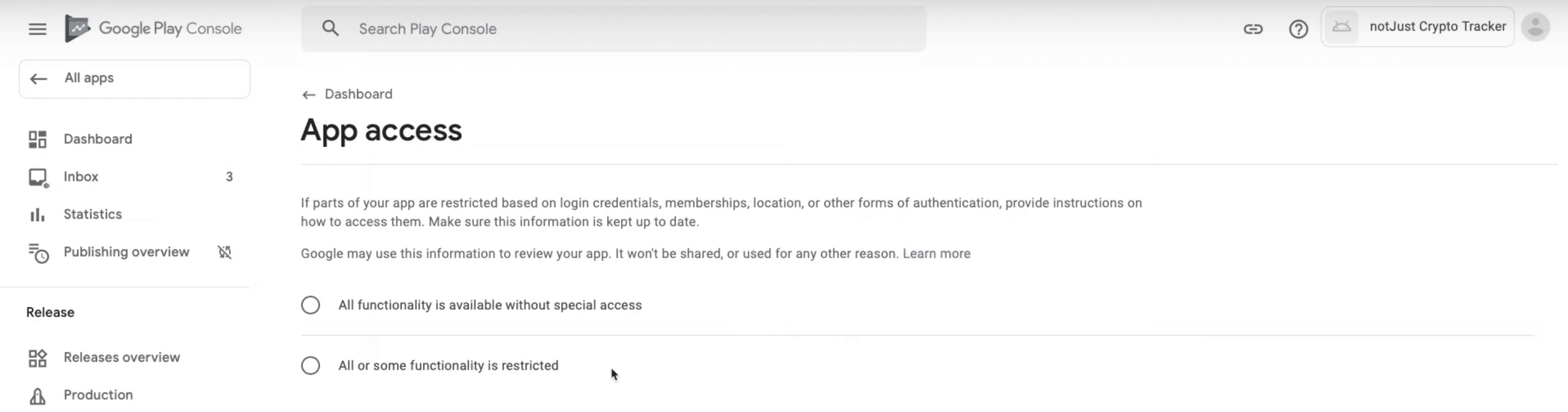 App Restrictions