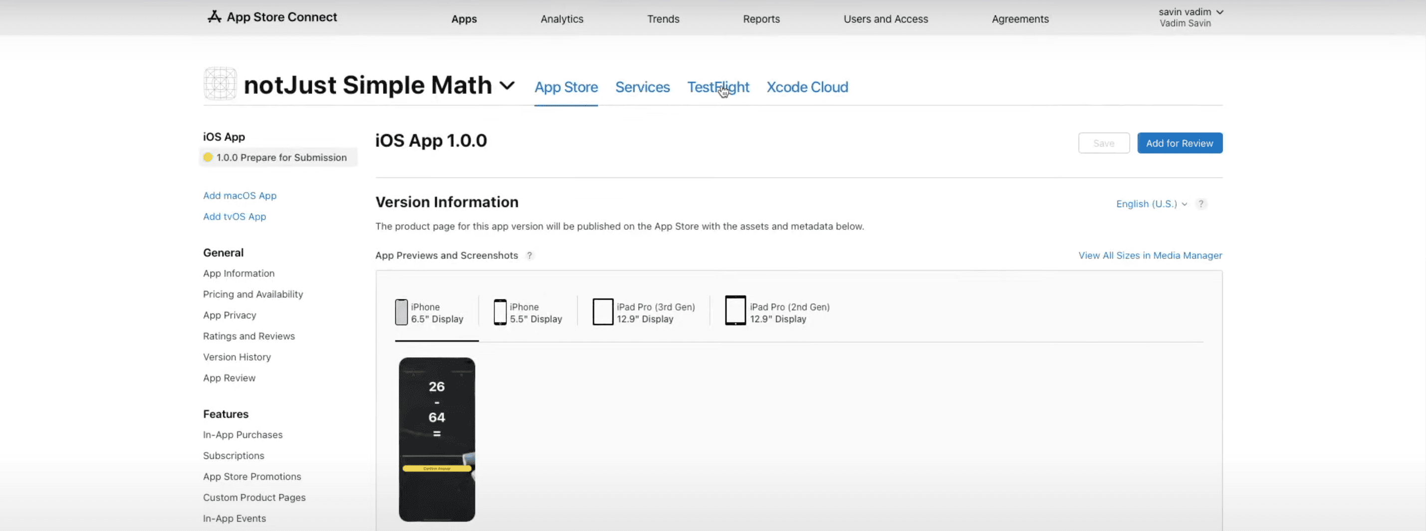 TestFlight Tab