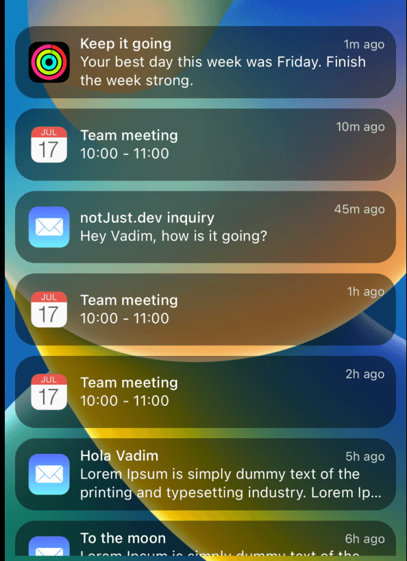 Notification List