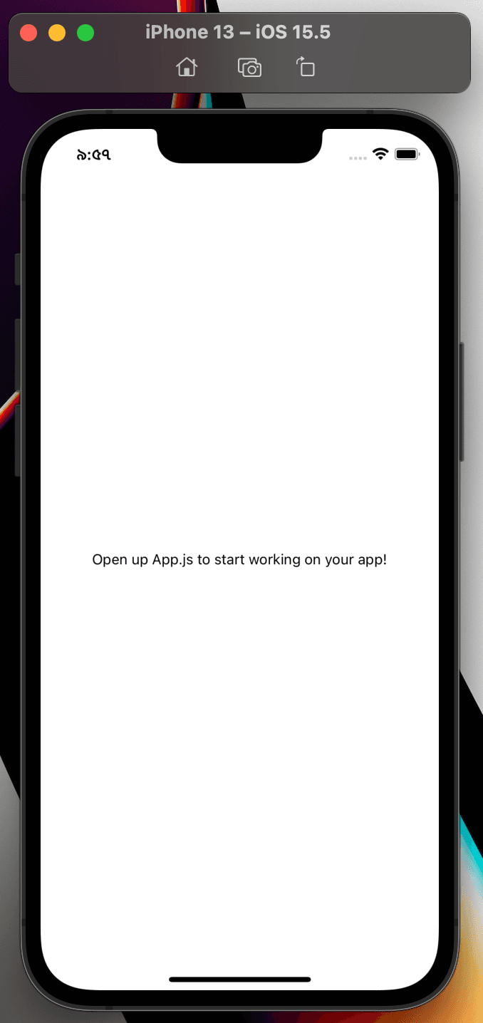 Blank app