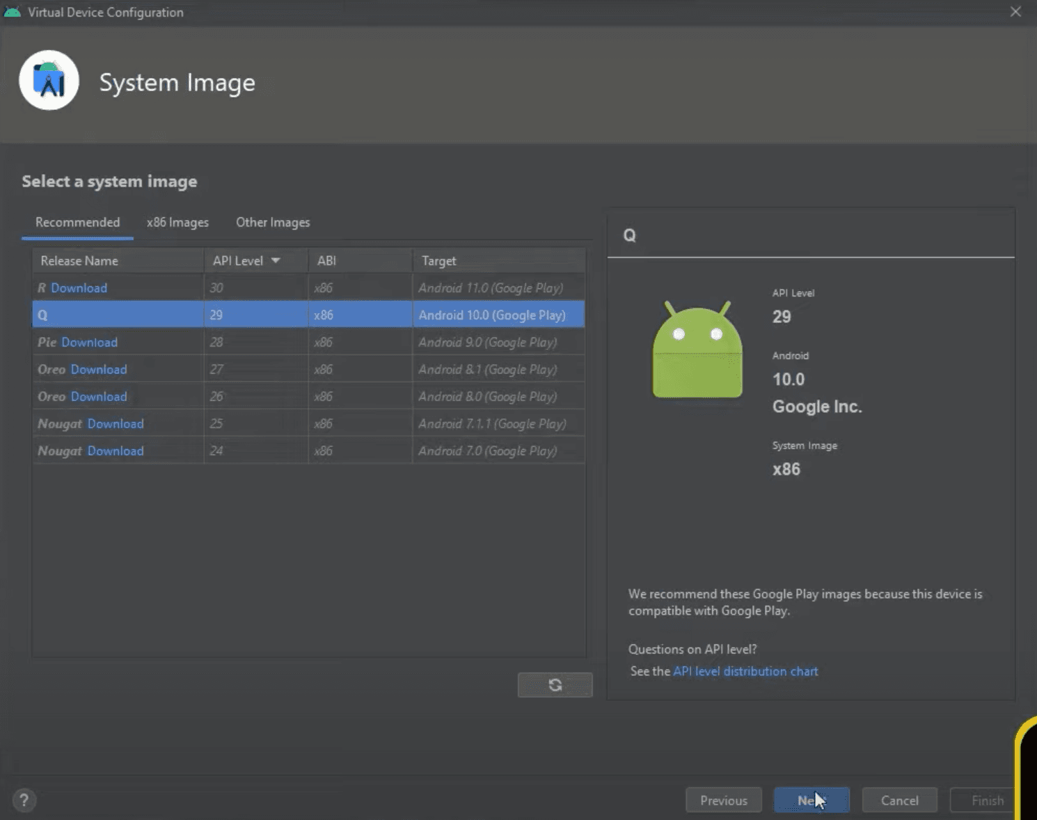 Select System Image