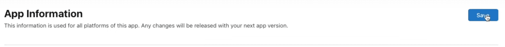 Save App Info